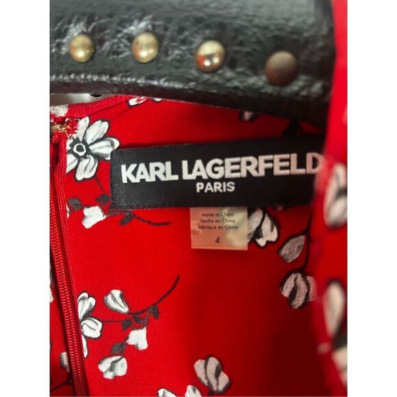 Karl Lagerfeld floral print dress size 4 - Picture 5 of 5